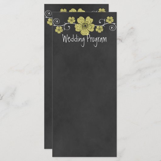 Wild-Gelb-Rosen-Halbpension-Programmkarte Programm (Vorne/Hinten)