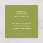 Wild gemachtes Mushroom Wild Food Fager| Foto Quadratische Visitenkarte (Rückseite)