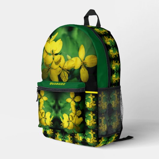 Wild-Geranium-Blume Personalisiert Bedruckter Rucksack (Rückseitige Ecke Rechts)