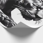 Wild gestaltetes Black Pantha Geschenkpapier (Ecke)