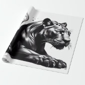 Wild gestaltetes Black Pantha Geschenkpapier (Ungerollt)