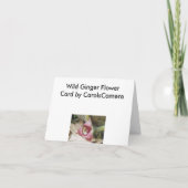 Wild Ginger Blume Note Card Karte (Rückseite)