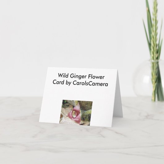 Wild Ginger Blume Note Card Karte (Rückseite)