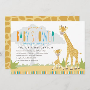 Wild Giraffe Baby Shower Einladung