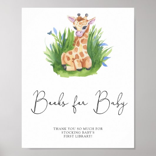 Wild Giraffe - Bücher für das Baby Poster (Vorne)