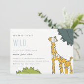 Wild Giraffe Kid Zeichnete jedes Alter Geburtstag Dankeskarte (Stehend Vorderseite)