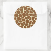 Wild Giraffe Muster Animal Print Runder Aufkleber (Tasche)