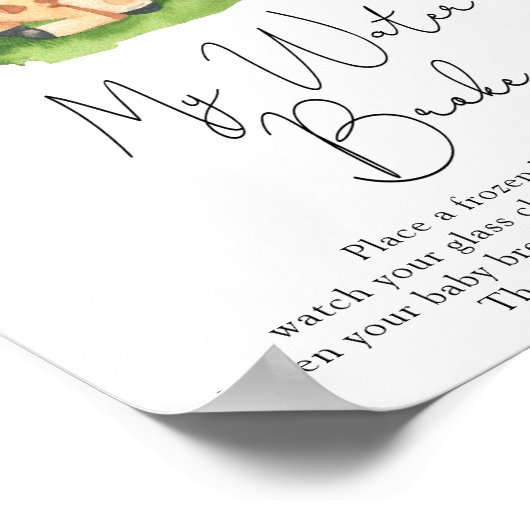 Wild Giraffe - Schild Wasserbruch (Ecke)