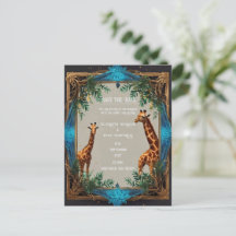 Wild Giraffe Wedding Einladung