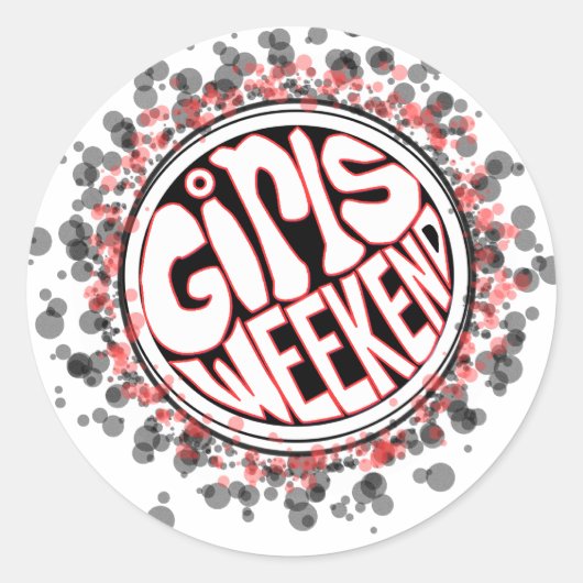Wild Girls Weekend Runder Aufkleber (Vorderseite)