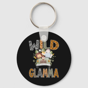 Wild Glamma 1. Geburtstag Zoo Safari Jungle Tier Schlüsselanhänger