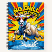 Wild Goat Summer Retro Pool Splash  Notizblock (Vorderseite)