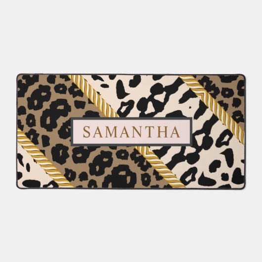 Wild Gold Minimalistisch Custom Schreibtischunterlage (Vorderseite)