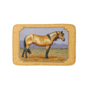 Wild Golden Buckskin Gelb Badematte