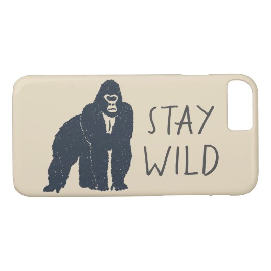 Wild Gorilla Silhouette bleibe Case-Mate iPhone Hülle (Rückseite (Horizontal))