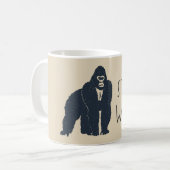 Wild Gorilla Silhouette bleibe Kaffeetasse (Vorderseite Links)