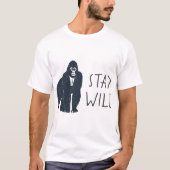 Wild Gorilla Silhouette bleibe T-Shirt (Vorderseite)