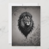 Wild Grace: auffallendes Portrait eines Löwen Einladung (Rückseite)