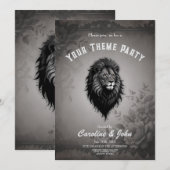 Wild Grace: auffallendes Portrait eines Löwen Einladung (Vorne/Hinten)