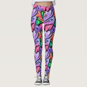 Wild Graffiti Colors Pop Mode Leggings (Vorderseite)