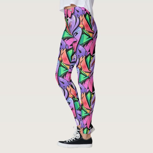 Wild Graffiti Colors Pop Mode Leggings (Links)