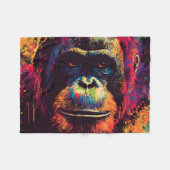 Wild Graffiti Urban Jungle Gorilla Fleecedecke (Vorderseite (Horizontal))