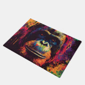 Wild Graffiti Urban Jungle Gorilla Fußmatte (Schrägansicht)