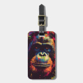 Wild Graffiti Urban Jungle Gorilla Gepäckanhänger (Vorderseite vertikal)