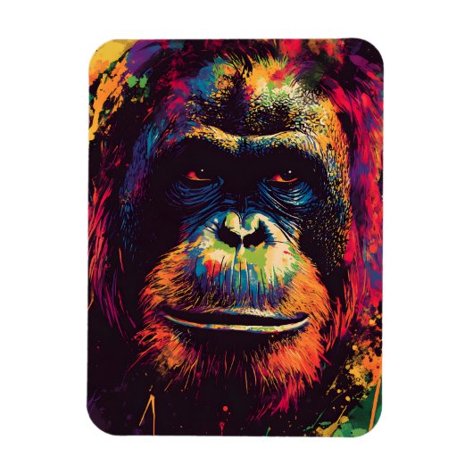 Wild Graffiti Urban Jungle Gorilla Magnet (Vertikal)