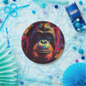 Wild Graffiti Urban Jungle Gorilla Pappteller (Party)