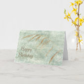 Wild Grass - Happy Birthday Greeting Card Karte (Gelbe Blume)