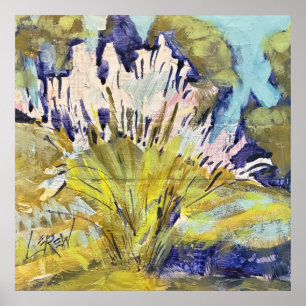 Wild Grass Plumes Gemälde / Künstler Larry Lerew Poster