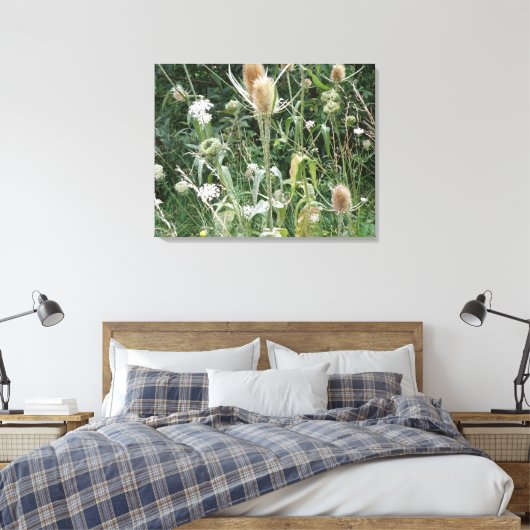Wild Grasses Canvas Print Leinwanddruck (Insitu (Schlafzimmer))