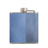 Wild grauer Wolf Paw Print im Winterschnee Flachmann (Rückseite)