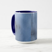 Wild grauer Wolf Paw Print im Winterschnee Tasse (Vorderseite Links)