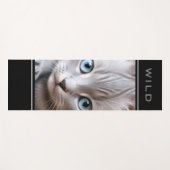 Wild Gray Cat - Yoga Mat Yogamatte (Vorderseite (Horizontal))