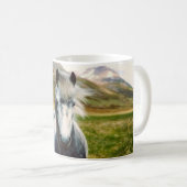 Wild Gray Horse Kaffeetasse (VorderseiteRechts)