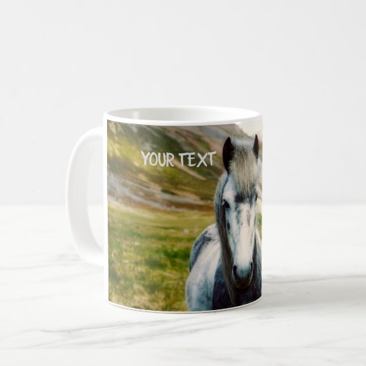 Wild Gray Horse Kaffeetasse (Vorderseite Links)