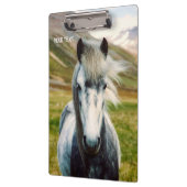 Wild Gray Horse Klemmbrett (Links)
