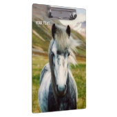 Wild Gray Horse Klemmbrett (Rechts)