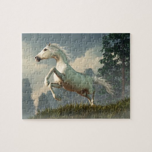 Wild Gray Horse Puzzle (Horizontal)