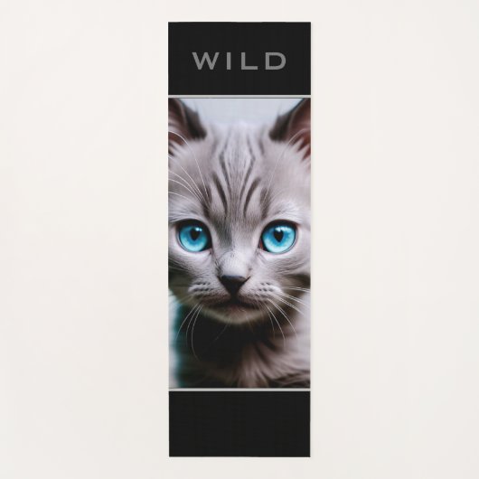 Wild Gray Kitten - Yoga Mat Yogamatte (Vorderseite)