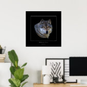 Wild Gray Wolf Art Poster (Heimbüro)