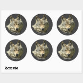 WILD GRAY WOLF Wildlife Stickers (Blatt)