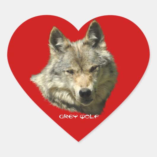 WILD GRAY WOLF Wildlife Stickers (Vorderseite)