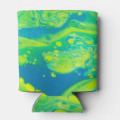 Wild Green Blue Flow Art Dosenkühler (Rückseite)