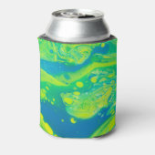 Wild Green Blue Flow Art Dosenkühler (Kanne Rückseite)