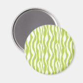 Wild Green Zebra Print Magnet (Vorderseite/Rückseite)