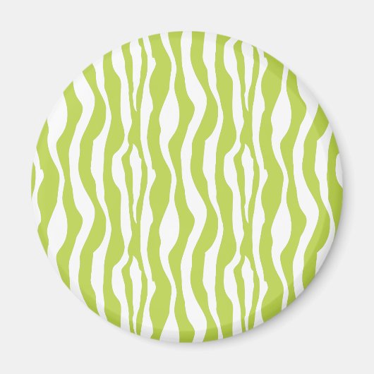 Wild Green Zebra Print Magnet (Vorne)