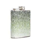 Wild Green Zebra Print Ombre Flachmann (Rechts)